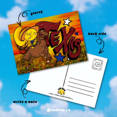 Cowboy Bun 5x7 Postcard