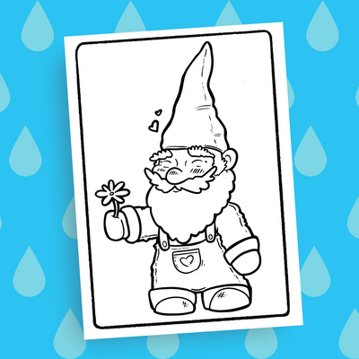 Gnome Coloring Print