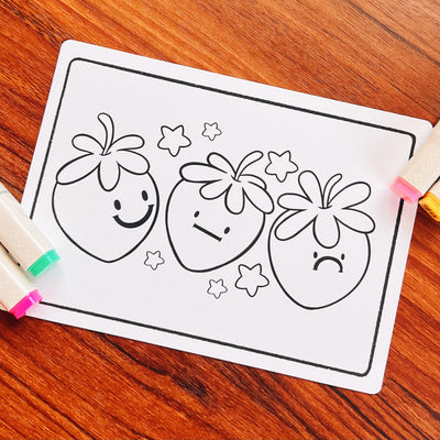 Emotional Strawberry Coloring Print