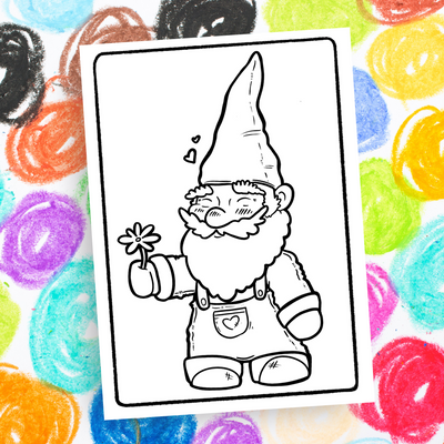 Gnome Coloring Print