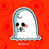Sad Ghost Sticker