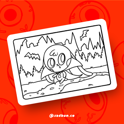 SAD BUN VAMP Coloring Print