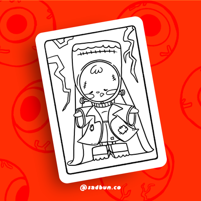 SAD BUN FRANKIE Coloring Print