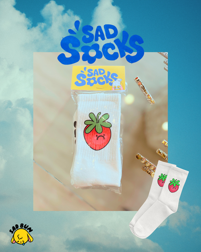 Sad Strawberry Socks