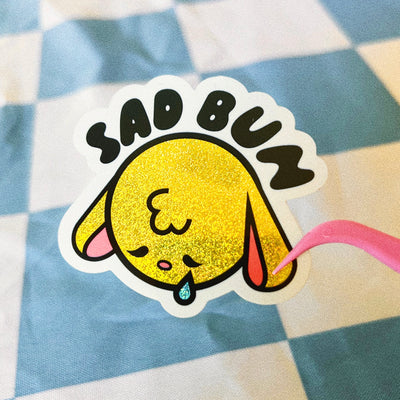 SadBun Glitter Sticker
