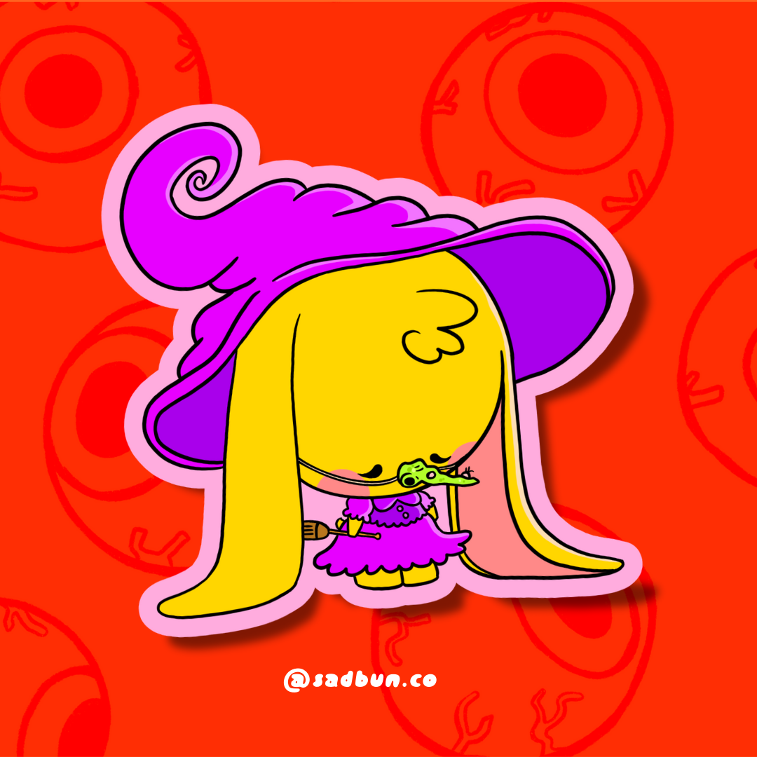 Sad Witch Sticker