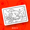 SMASHED PUMPKIN Coloring Print
