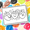 Emotional Strawberry Coloring Print