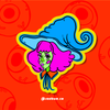 Retro Witch Sticker