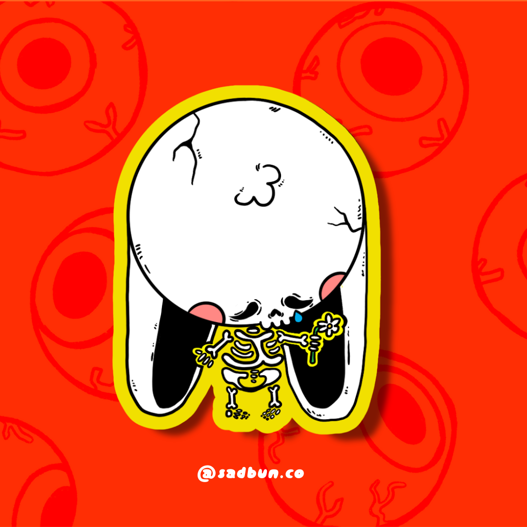 Skelly Bun Sticker