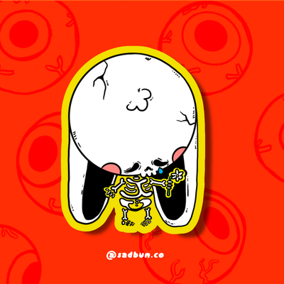 Skelly Bun Sticker