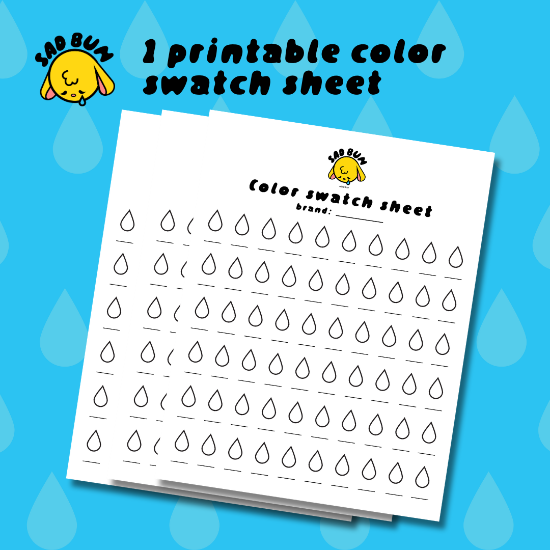 Color Swatches Sheet (Downloadable)