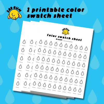 Color Swatches Sheet (Downloadable)