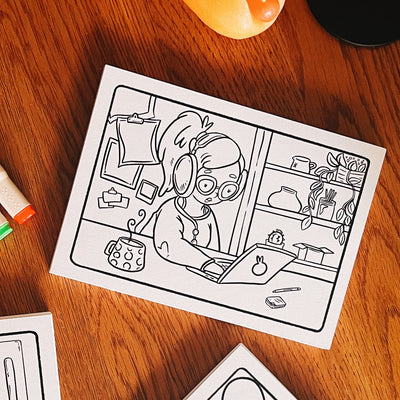 Girl Coloring Print