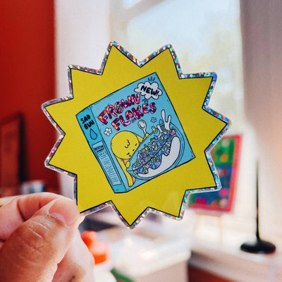 Frown Flakes Sticker