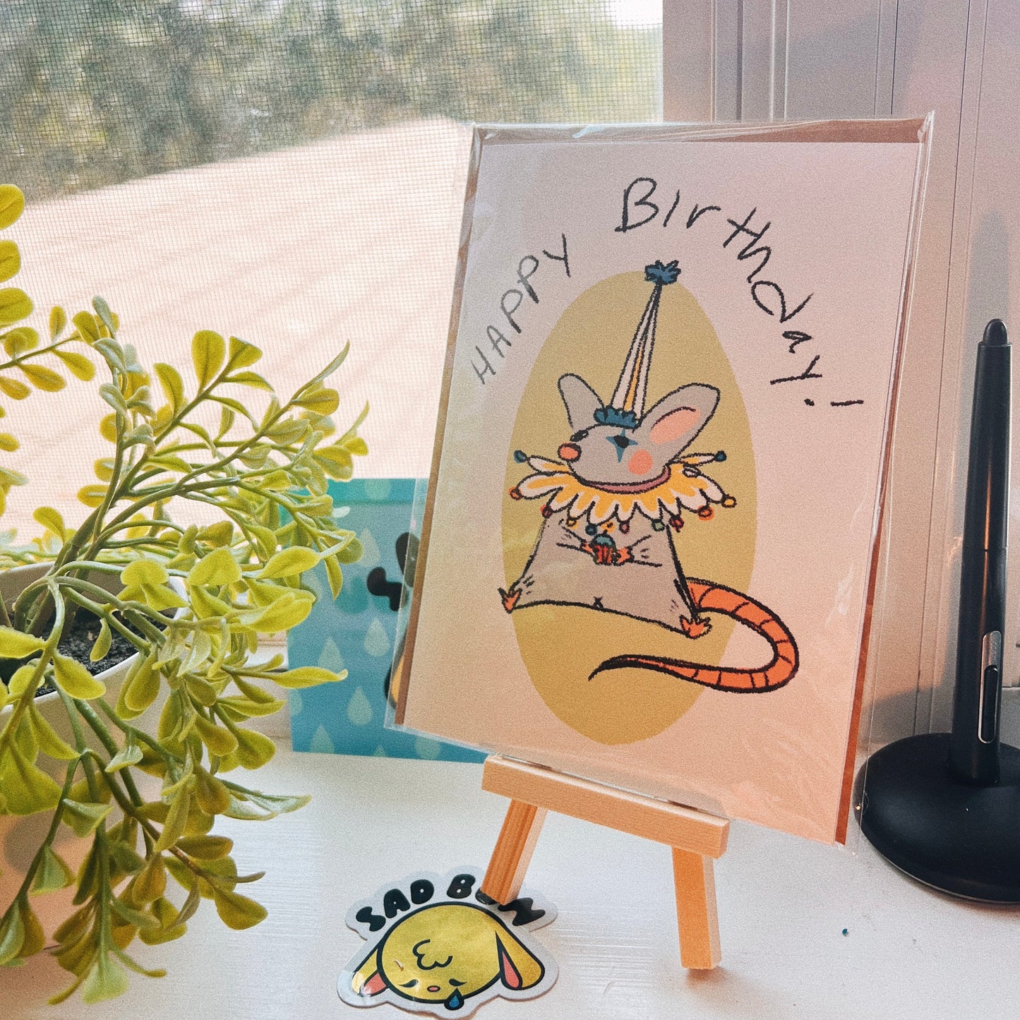 Clown Rat Greeting Card