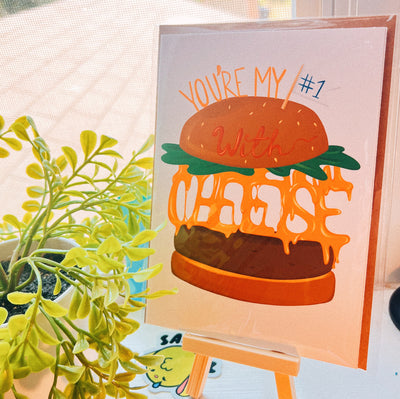#1 with Cheese Greeting Card