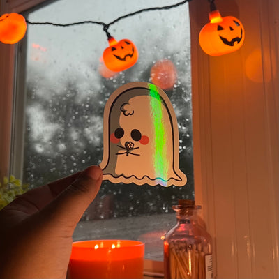 Sad Ghost Sticker