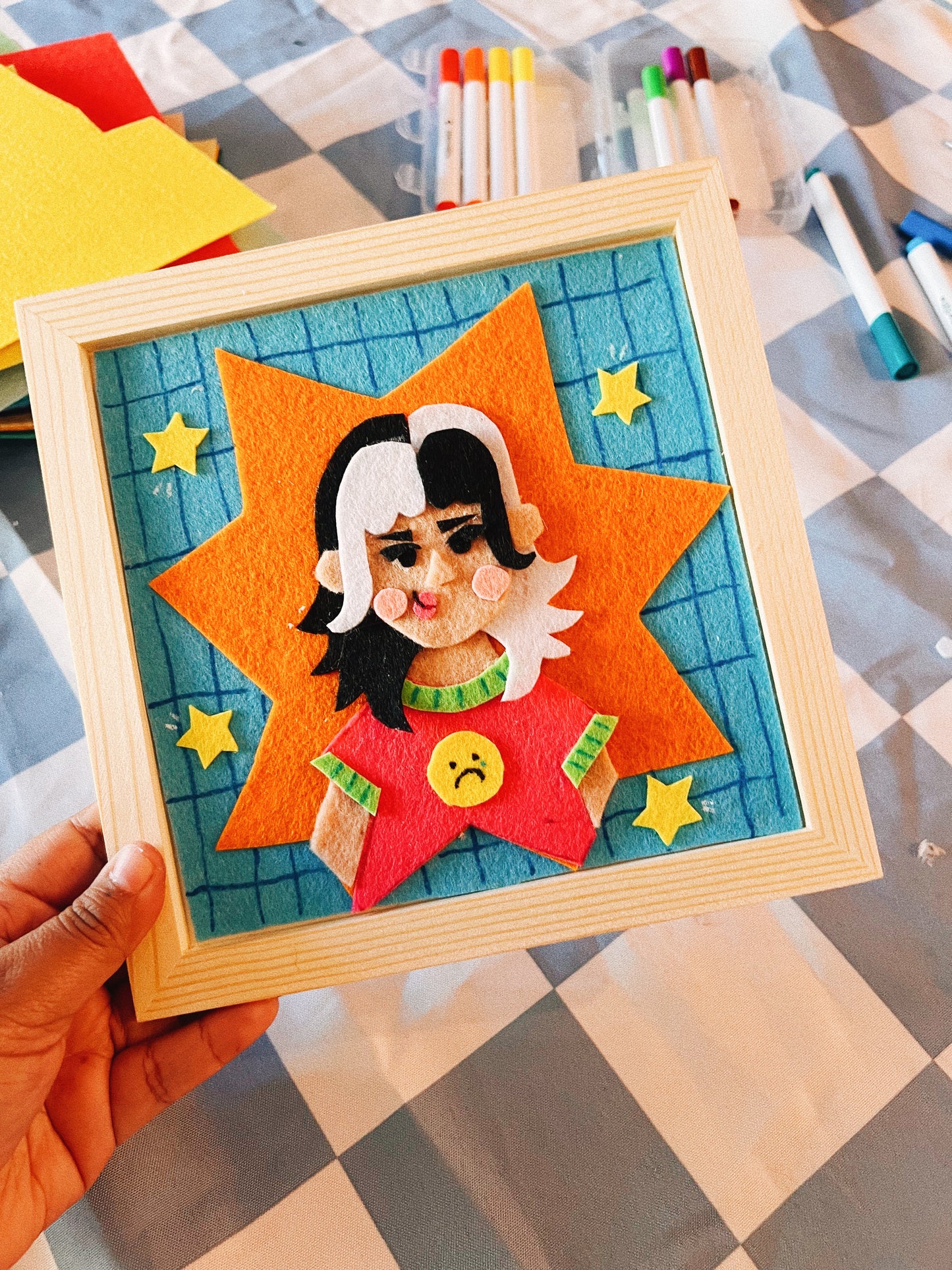 Custom Felt Portrait - 8x8