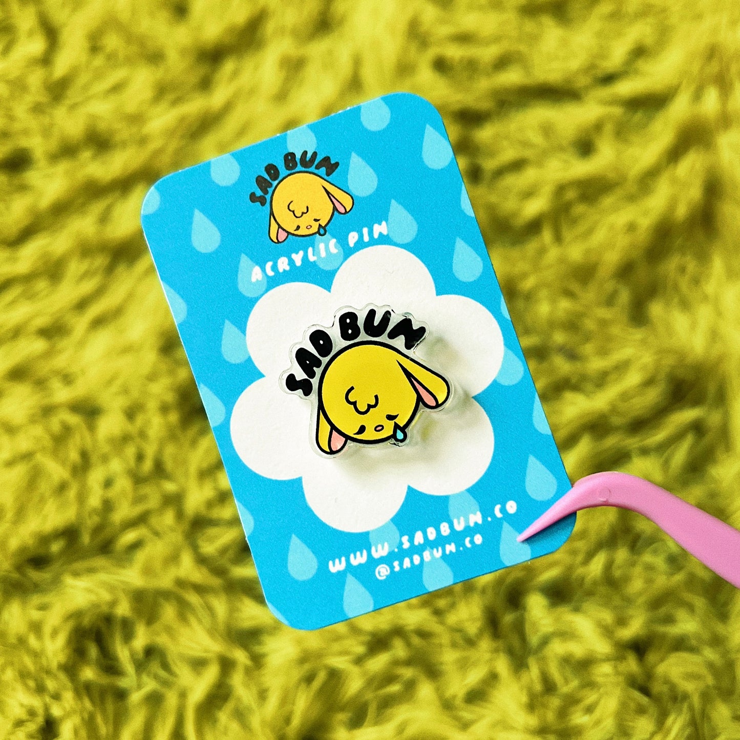 SadBun Acrylic Pin