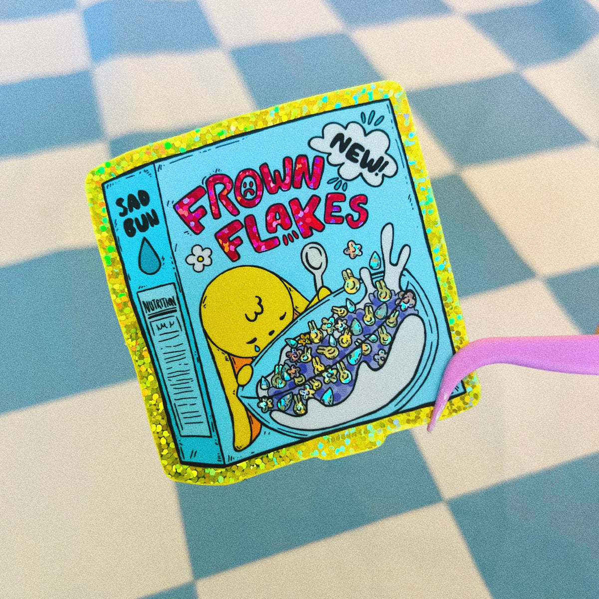 Frown Sticker Frown Flakes Sticker – SadBun Co
