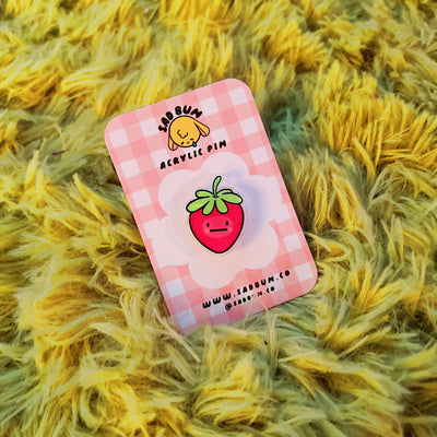 Meh Berry Acrylic Pin