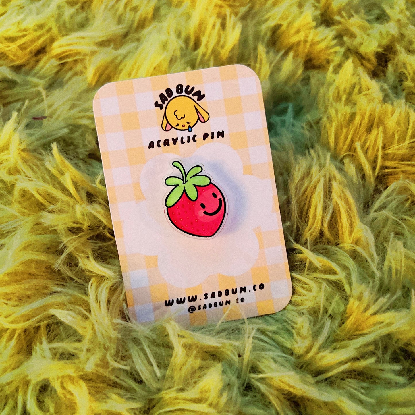 Happy Berry Acrylic Pin