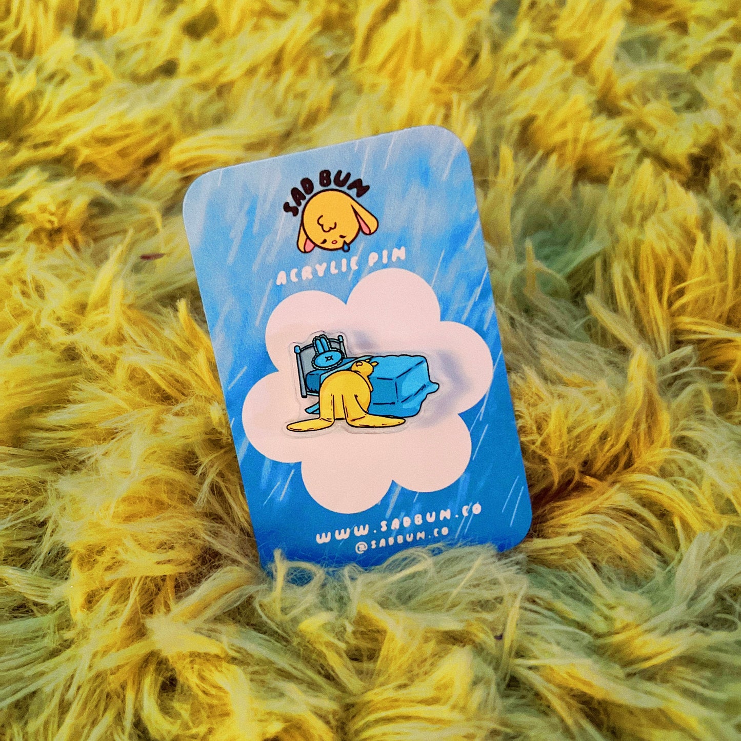 TiredBun Acrylic Pin