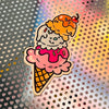 Ice Cream Holographic Sticker