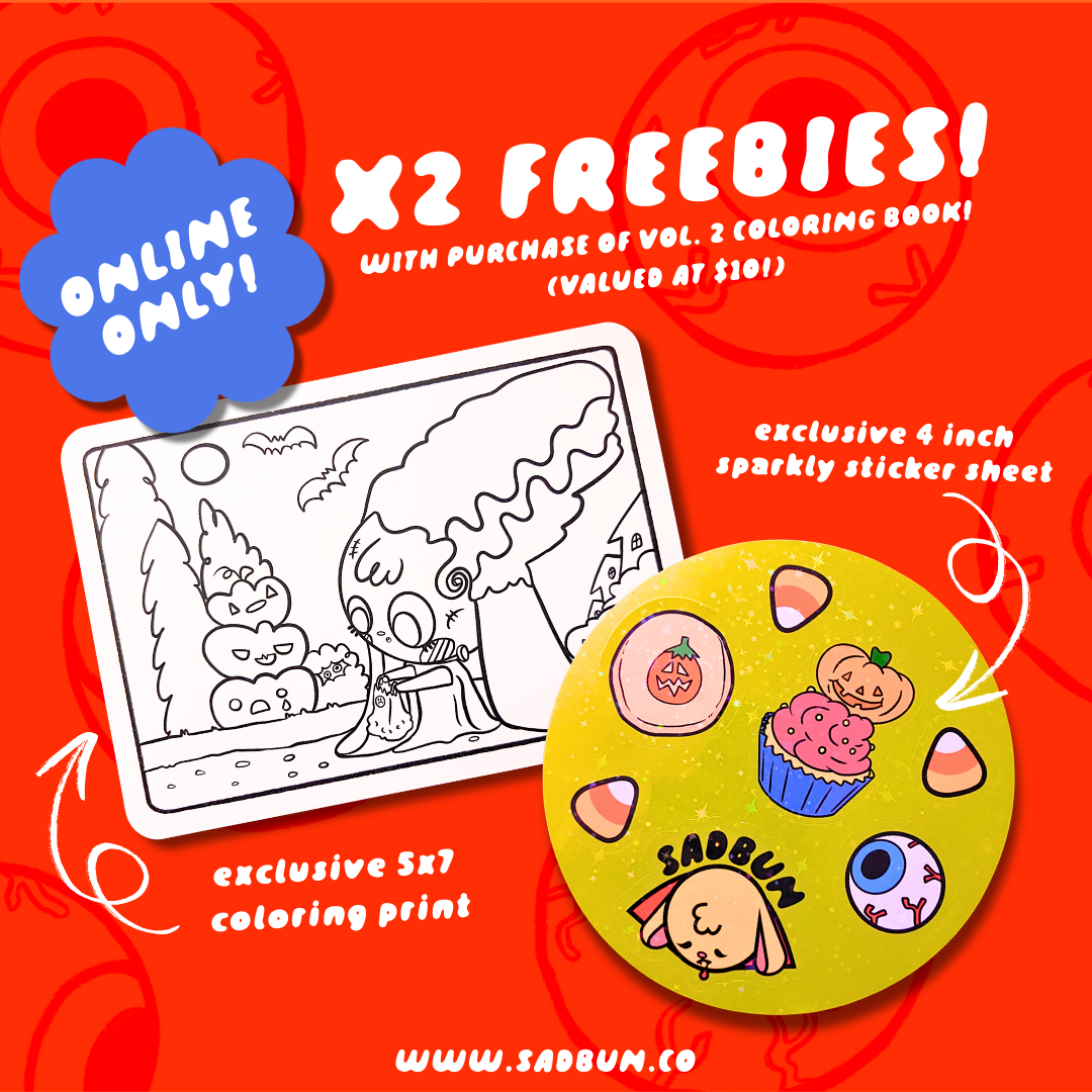 SadBun Coloring Book Vol. 2 - Halloween Edition!
