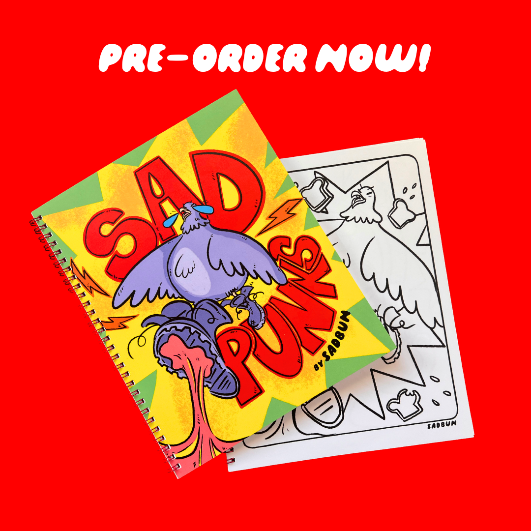 PRE-ORDER: SAD PUNKS by SadBun Coloring Book!
