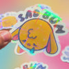 Holographic SadBun Sticker